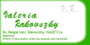 valeria rakovszky business card